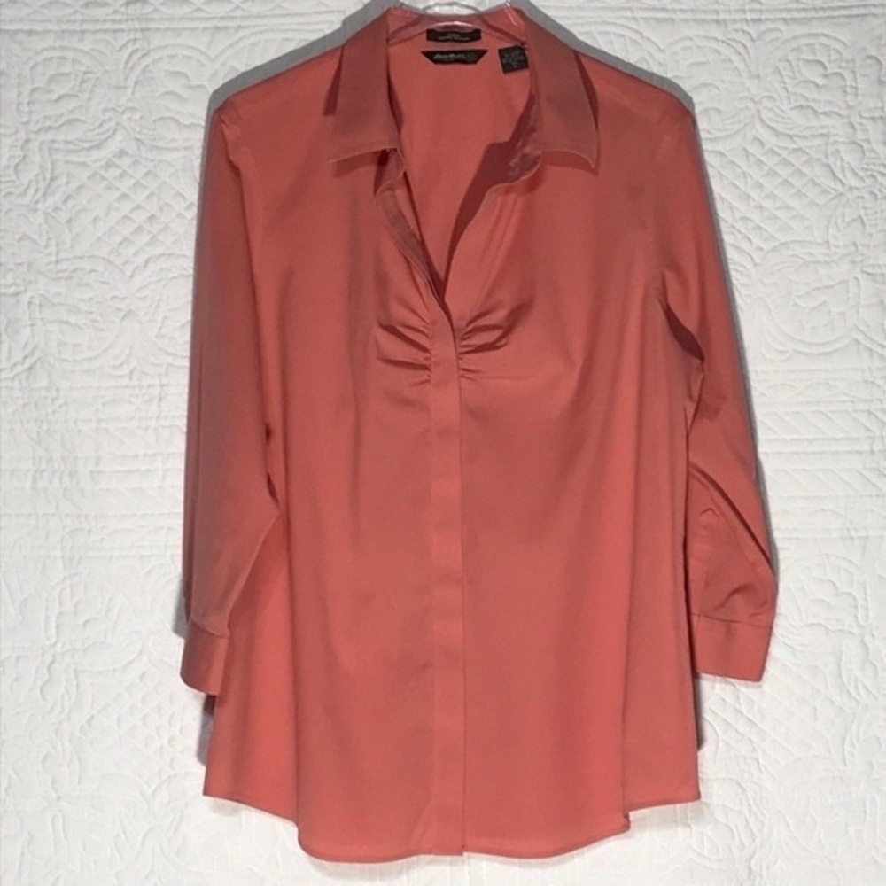 Eddie Bauer Coral V-Neck Blouse - Women's Top